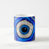 Evil Eye Aquarellfarbe und Gold Kaffeetasse (Mittel)