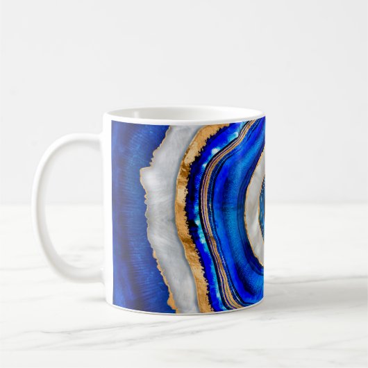Evil Eye Aquarellfarbe und Gold Kaffeetasse (Links)