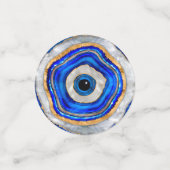 Evil Eye Aquarellfarbe und Gold Konfetti (Klein Vorderseite)