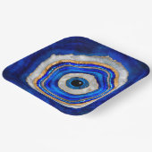 Evil Eye Aquarellfarbe und Gold Pappteller (Gewinkelt)