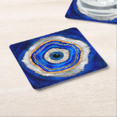 Evil Eye Aquarellfarbe und Gold Rechteckiger Pappuntersetzer (angewinkelt)