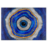 Evil Eye Aquarellfarbe und Gold Schneidebrett (Vorderseite)