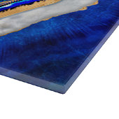 Evil Eye Aquarellfarbe und Gold Schneidebrett (Ecke)