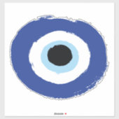Evil Eye Artistic Blau Griechisch Aufkleber (Blatt)