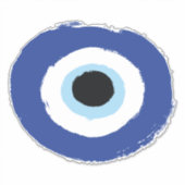 Evil Eye Artistic Blau Griechisch Aufkleber (Vorderseite)