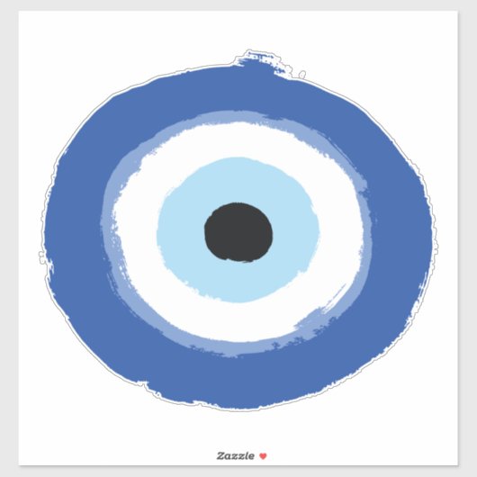Evil Eye Artistic Blau Griechisch Aufkleber (Blatt)
