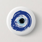 Evil Eye Artistic Blau Griechisch Button (Vorderseite)