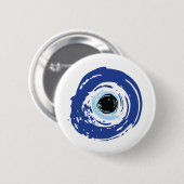 Evil Eye Artistic Blau Griechisch Button (Vorne & Hinten)