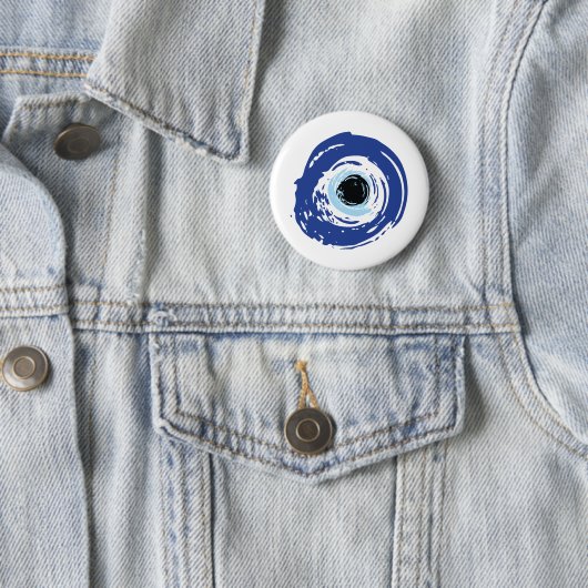 Evil Eye Artistic Blau Griechisch Button (Beispiel)