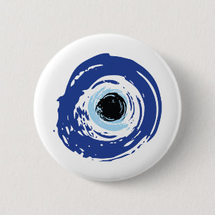Evil Eye Artistic Blau Griechisch Button