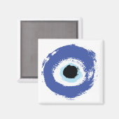 Evil Eye Artistic Blau Griechisch Magnet (Vorderseite/Rückseite)