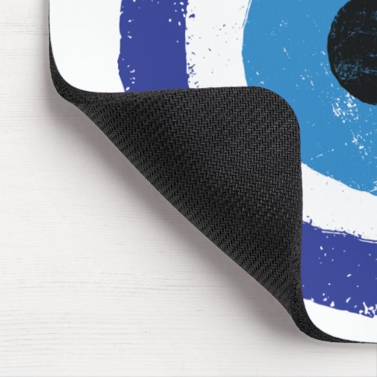 Evil Eye Artistic Blau Griechisch Mousepad (Ecke)