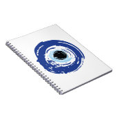 Evil Eye Artistic Blau Griechisch Notizblock (Rechte Seite)