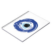 Evil Eye Artistic Blau Griechisch Notizblock (Linke Seite)
