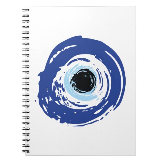 Evil Eye Artistic Blau Griechisch Notizblock (Vorderseite)