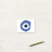 Evil Eye Artistic Blau Griechisch Post-it Klebezettel (Auf Schreibtisch)