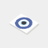 Evil Eye Artistic Blau Griechisch Post-it Klebezettel (angewinkelt)