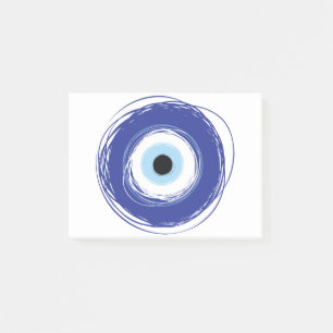 Evil Eye Artistic Blau Griechisch Post-it Klebezettel