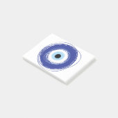 Evil Eye Artistic Blau Griechisch Post-it Klebezettel (angewinkelt)