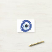 Evil Eye Artistic Blau Griechisch Post-it Klebezettel (Auf Schreibtisch)