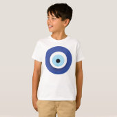 Evil Eye Artistic Blau Griechisch T-Shirt (Vorne ganz)
