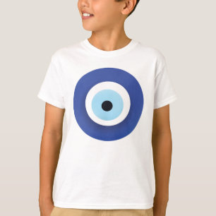 Evil Eye Artistic Blau Griechisch T-Shirt