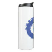 Evil Eye Artistic Blau Griechisch Thermosbecher (Nach links gedreht)