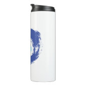 Evil Eye Artistic Blau Griechisch Thermosbecher (Nach rechts gedreht)