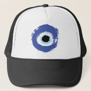 Evil Eye Artistic Blau Griechisch Truckerkappe