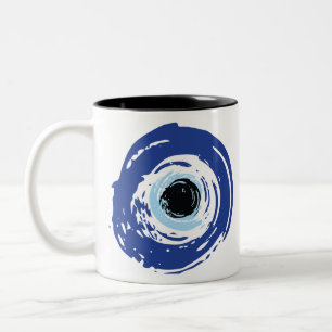 Evil Eye Artistic Blau Griechisch Zweifarbige Tasse