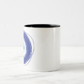 Evil Eye Artistic Blau Griechisch Zweifarbige Tasse (Mittel)