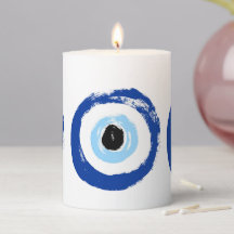 Evil Eye bedruckte weiße Säulenkrone