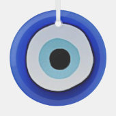 Evil Eye Bedrucktes Glas Hanging Ornament Ornament Aus Glas (Vorderseite)