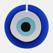 Evil Eye Bedrucktes Glas Hanging Ornament Ornament Aus Glas (Rückseite)