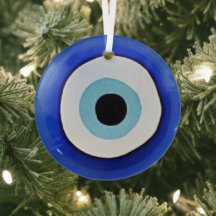 Evil Eye Bedrucktes Glas Hanging Ornament