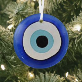 Evil Eye Bedrucktes Glas Hanging Ornament Ornament Aus Glas