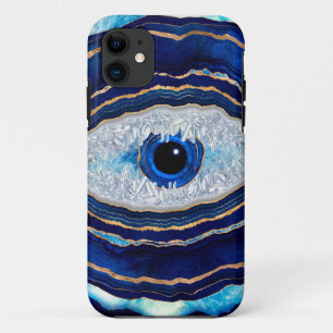 Evil Eye Blue Agate Geode Ditital Art Case-Mate iPhone Hülle