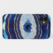 Evil Eye Blue Agate Geode Ditital Art Case-Mate iPhone Hülle (Rückseite (Horizontal))