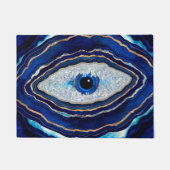 Evil Eye Blue Agate Geode Ditital Art Fußmatte (Vorderseite)