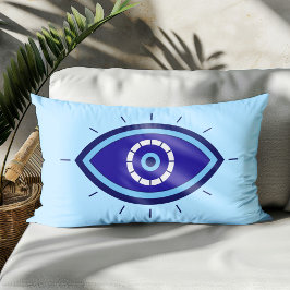 Evil Eye Blue Boho Decor Accent Throw  Lendenkissen