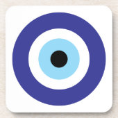 Evil Eye Blue Mati Circle Plastik Untersetzer Set (Vorderseite)