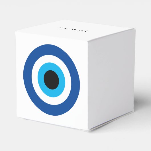 Evil Eye Blue Mati Glück & Schutz Hochzeitsfeier Geschenkschachtel (Rückseite)