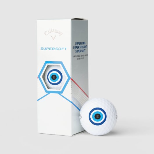 Evil Eye Blue Mati mit Monogramm Callaway Golfbäll Golfball (Verpackung)