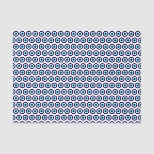 Evil Eye Blue Mati Muster Geschenkpapier Packpapie Seidenpapier (Vorderseite)