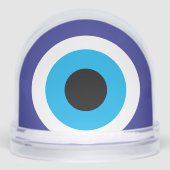Evil Eye Blue Mati personalisierte Schneeflocke Schneekugeln (Vorderseite)