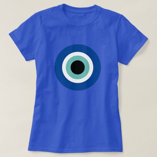 Evil Eye Blue Mati Symbol für Shirt (Design vorne)
