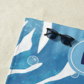 Evil Eye Blue Modern Beach Handtuch (Beispiel)