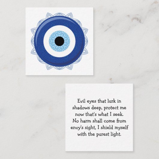Evil Eye Blue Nazar Schutzpass auf Karten (Vorne/Hinten)