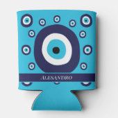 Evil Eye Blue und White Nazar Muster Dosenkühler (Rückseite)