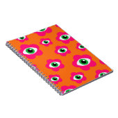 Evil Eye Blume Retro Spiral Notebook Notizblock (Rechte Seite)